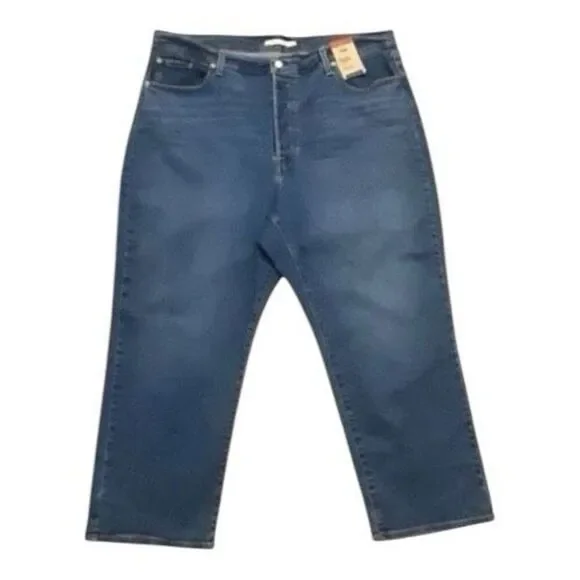 Levi’s Women RIBCAGE Blue Super High Rise Ankle Jeans Plus Size 22W Stretch - Picture 2 of 14